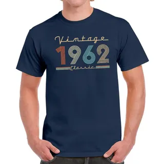 Vintage & Classic 1962 Birthday T-Shirt For Men Women – Navy