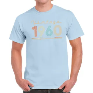 Vintage & Classic 1960 Birthday T-Shirt For Men Women – Light Blue