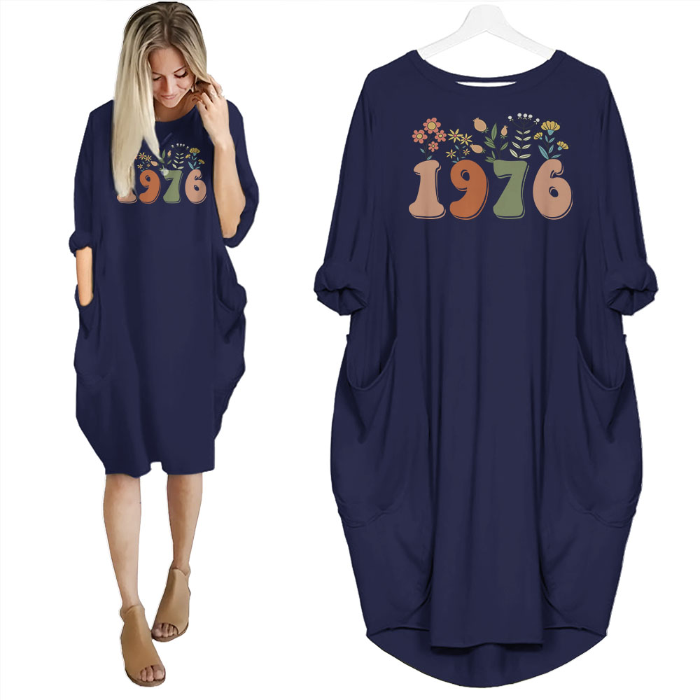 Flower 1976 Birthday Pocket Dress - variant image 1