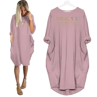 She Knows Vintage 1950 Birthday Pocket Dress – Pink
