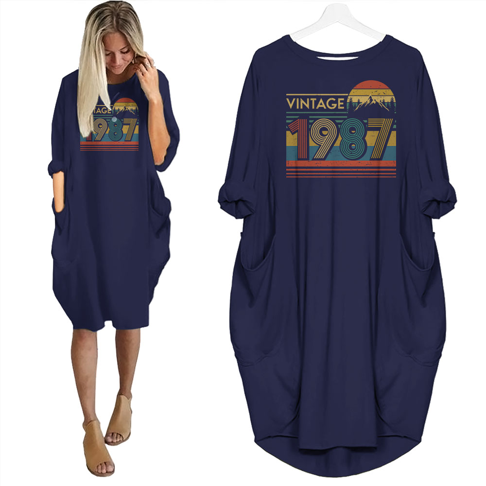Vintage Forest 1987 Birthday Pocket Dress - variant image 1