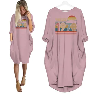 Vintage Forest 1978 Birthday Pocket Dress – Pink