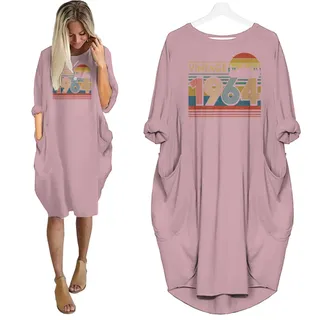 Vintage Forest 1964 Birthday Pocket Dress – Pink