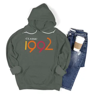 Classic 1992 Birthday Hoodie – Military Green