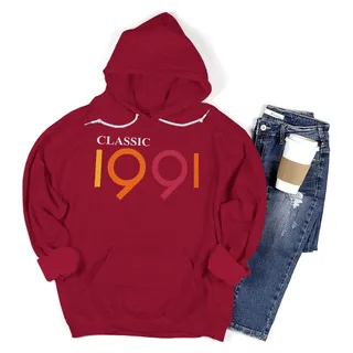 Classic 1991 Birthday Hoodie – Cardinal Red