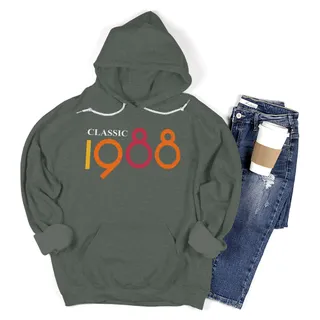 Classic 1988 Birthday Hoodie – Military Green