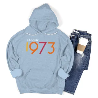 Classic 1973 Birthday Hoodie – Light Blue