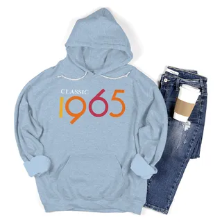 Classic 1965 Birthday Hoodie – Light Blue