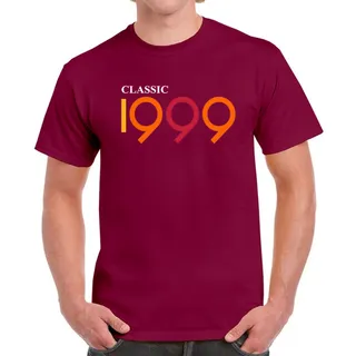 Classic 1999 Birthday T-Shirt For Men Women – Maroon