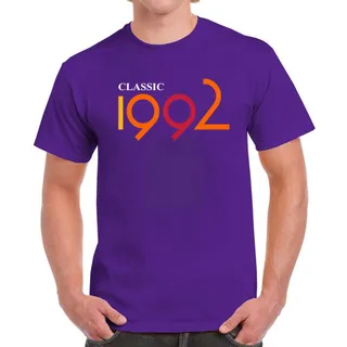Classic 1992 Birthday T-Shirt For Men Women – Purple