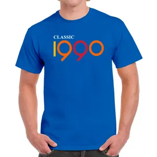 Classic 1990 Birthday T-Shirt For Men Women – Royal