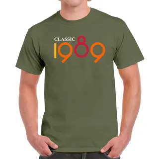Classic 1989 Birthday T-Shirt For Men Women – Military Green