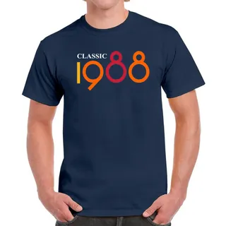 Classic 1988 Birthday T-Shirt For Men Women – Navy