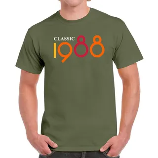 Classic 1988 Birthday T-Shirt For Men Women – Military Green