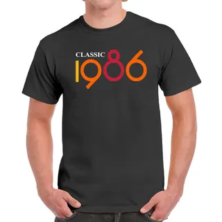 Classic 1986 Birthday T-Shirt For Men Women – Dark Heather