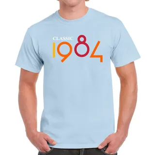 Classic 1984 Birthday T-Shirt For Men Women – Light Blue