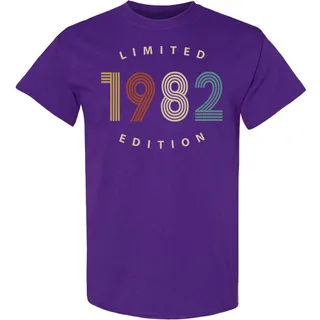 Limited 1982 Birthday T-Shirt – Purple