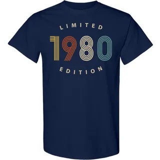 Limited 1980 Birthday T-Shirt – Navy