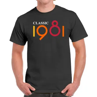 Classic 1981 Birthday T-Shirt For Men Women – Dark Heather