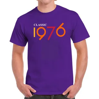 Classic 1976 Birthday T-Shirt For Men Women – Purple