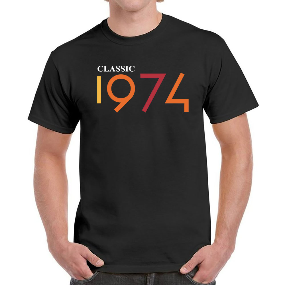 Classic 1974 Birthday T-Shirt For Men Women - variant image 1