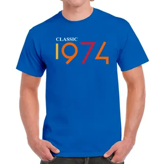 Classic 1974 Birthday T-Shirt For Men Women – Royal