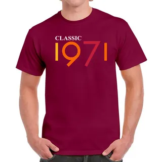 Classic 1971 Birthday T-Shirt For Men Women – Maroon