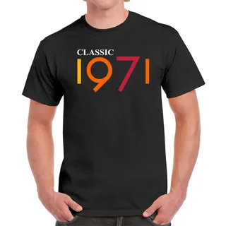 Classic 1971 Birthday T-Shirt For Men Women – Black