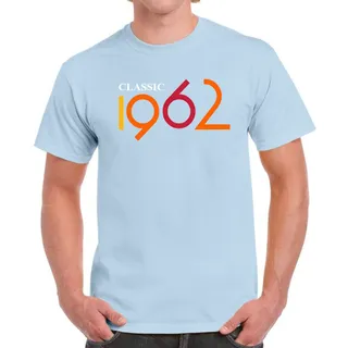 Classic 1962 Birthday T-Shirt For Men Women – Light Blue