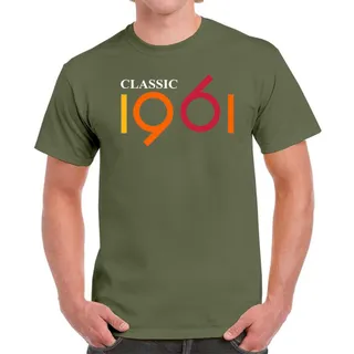 Classic 1961 Birthday T-Shirt For Men Women – Military Green