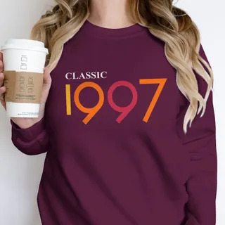 Classic 1997 Birthday Sweatshirt – Maroon