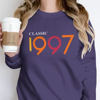 Classic 1997 Birthday Sweatshirt – Purple