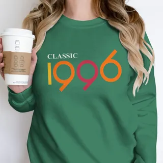 Classic 1996 Birthday Sweatshirt – Kelly Green