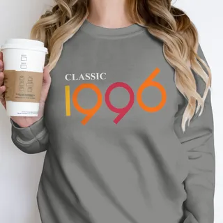 Classic 1996 Birthday Sweatshirt – Grey