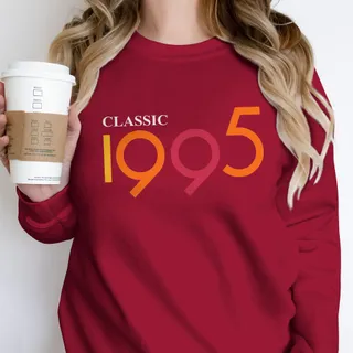 Classic 1995 Birthday Sweatshirt – Cardinal Red