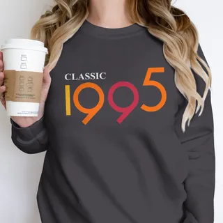 Classic 1995 Birthday Sweatshirt – Dark Grey