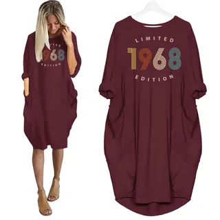 Limited 1968 Birthday Pocket Dress – Red