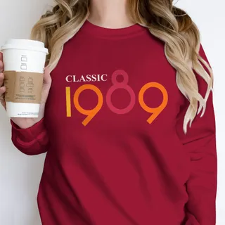 Classic 1989 Birthday Sweatshirt – Cardinal Red