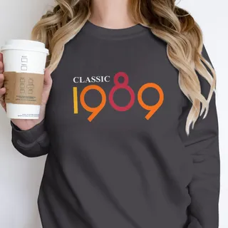 Classic 1989 Birthday Sweatshirt – Dark Grey