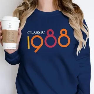 Classic 1988 Birthday Sweatshirt – Navy