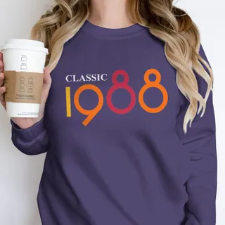 Classic 1988 Birthday Sweatshirt – Purple