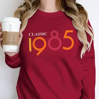 Classic 1985 Birthday Sweatshirt – Cardinal Red