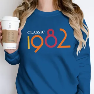 Classic 1982 Birthday Sweatshirt – Royal