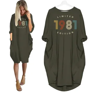 Limited 1981 Birthday Pocket Dress – Green