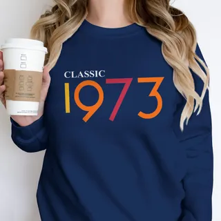 Classic 1973 Birthday Sweatshirt – Navy