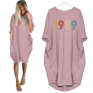 Limited 1989 Birthday Pocket Dress – Pink