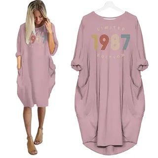Limited 1987 Birthday Pocket Dress – Pink