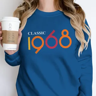 Classic 1968 Birthday Sweatshirt – Royal
