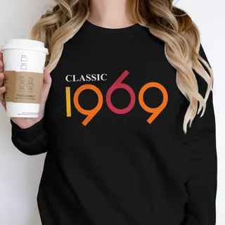 Classic 1969 Birthday Sweatshirt – Black