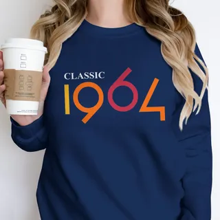Classic 1964 Birthday Sweatshirt – Navy